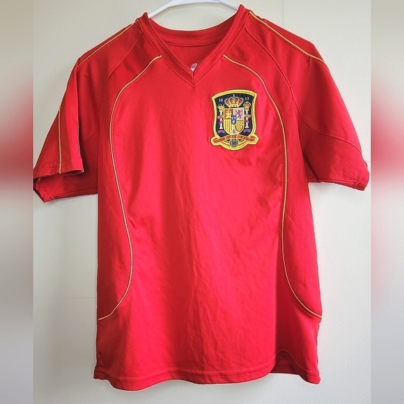 Men's Spain Soccer Football Jersey, Size Small - Picture 1 of 2